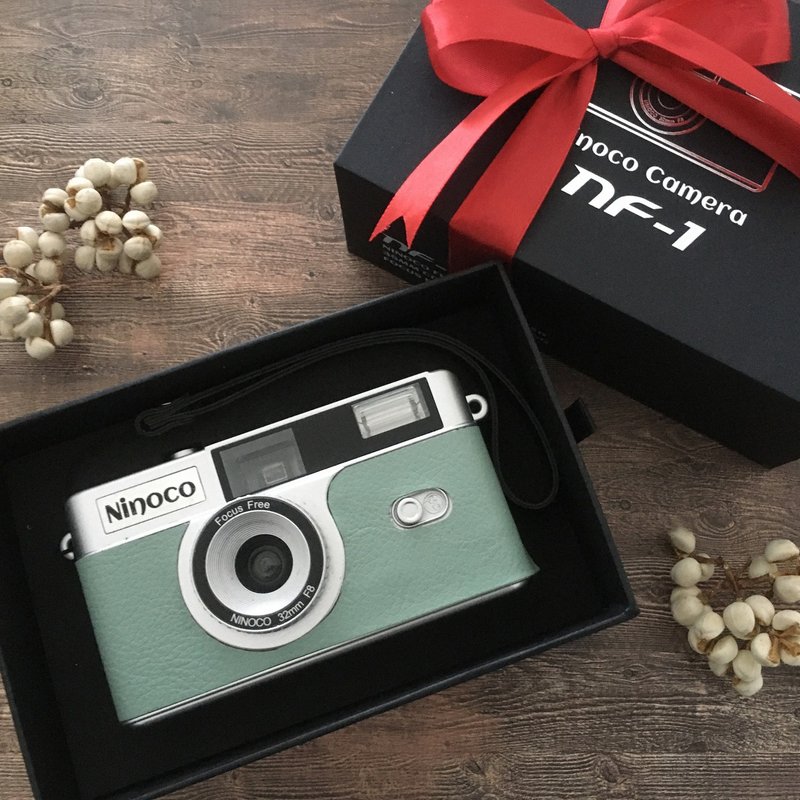 指向和拍摄   全新的35毫米胶片相机　带乳绿色皮革【26-V】 - 相机 - 其他金属 