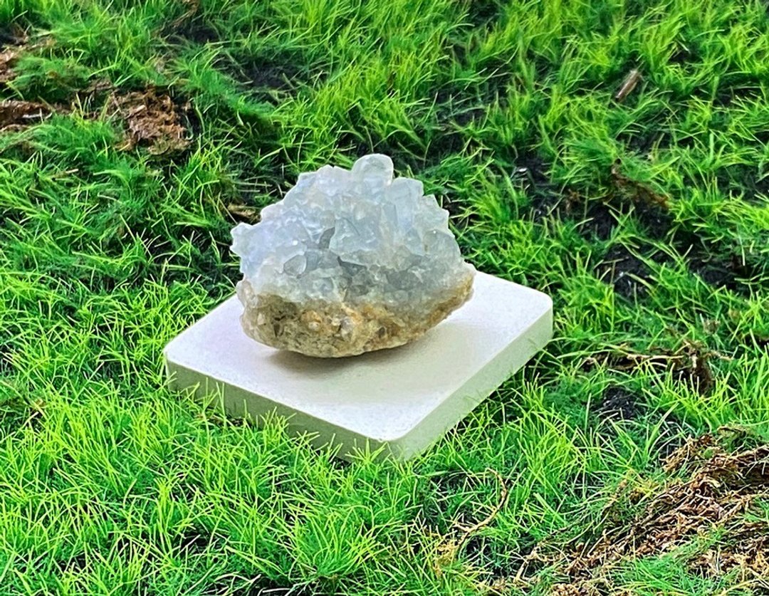 天然可爱能量原矿小天青石簇 疗愈 治愈 居家能量摆饰 - 摆饰 - 水晶 蓝色