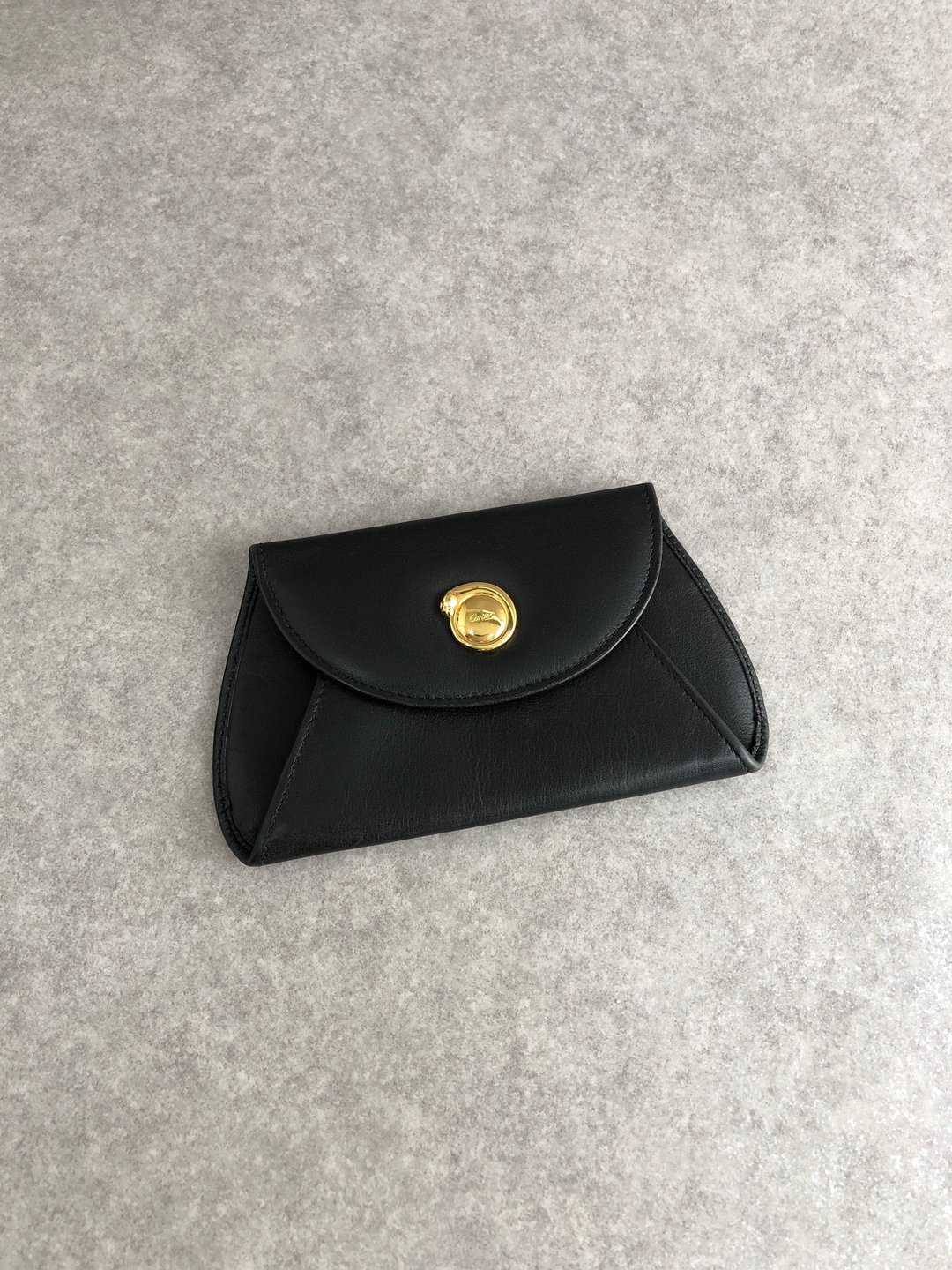 【 日本直送 名牌中古包 】Cartier 卡地亚 零钱包 黑色 猎豹纹 皮革 vintage 古董 wuzxwr - 零钱包 - 真皮 黑色