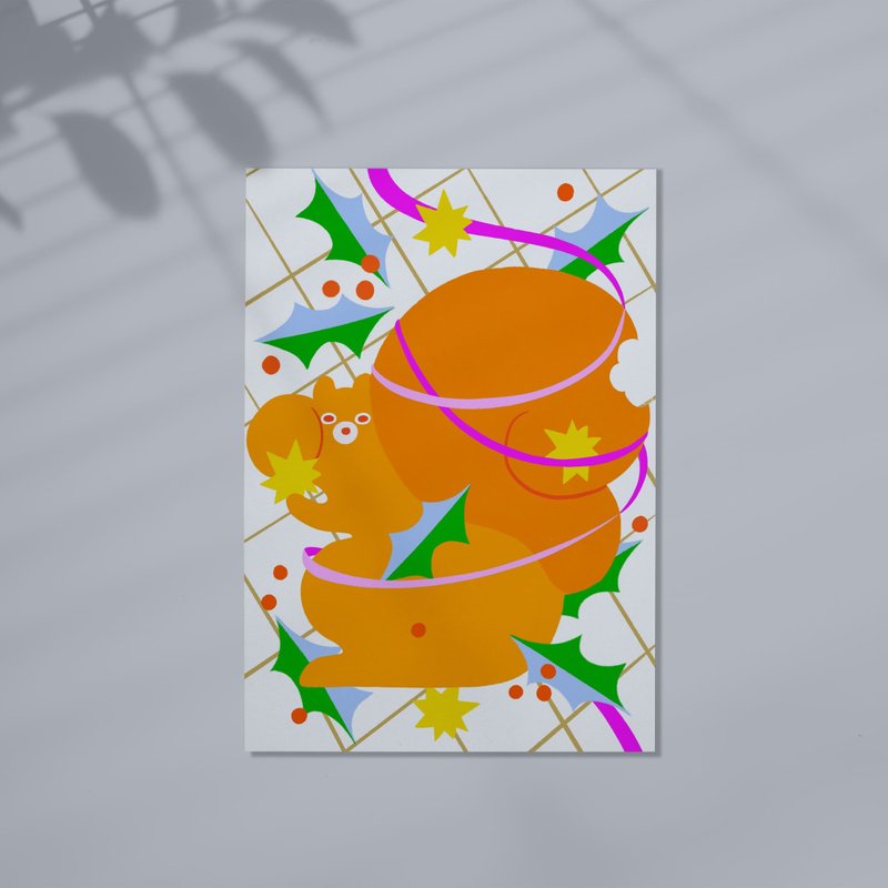 幽默之星 松鼠圣诞 - 卡片/明信片 - 纸 