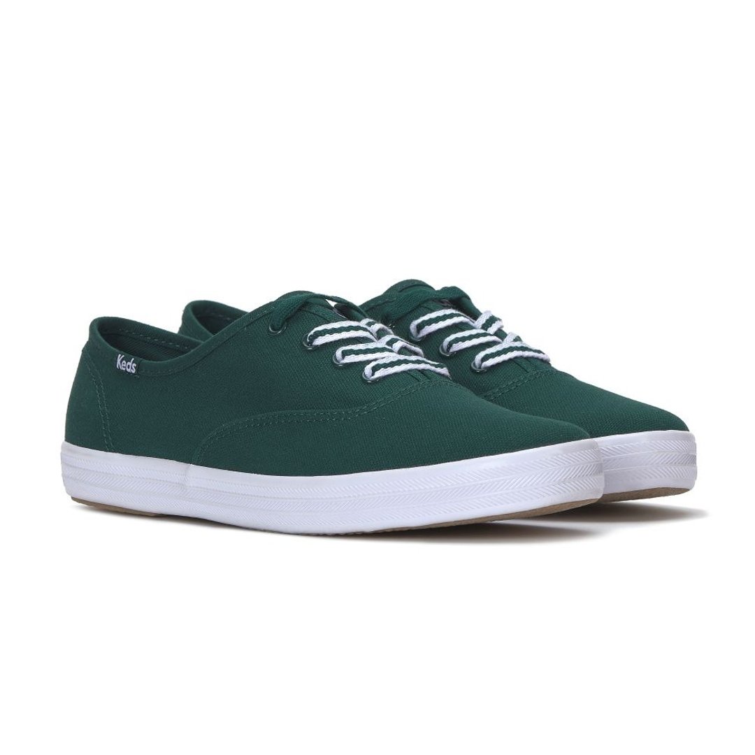 Keds CHAMPION CANVAS 品牌经典帆布款 森林绿 WF68657 - 女款休闲鞋 - 其他材质 