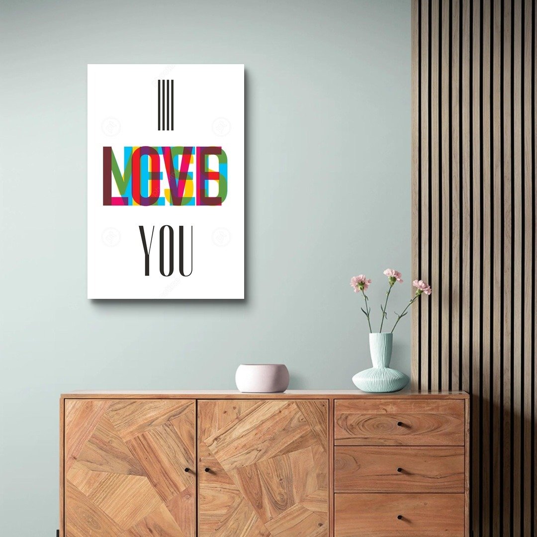 I LOVE-MISS-NEED YOU 艺术微喷无框画 - 海报/装饰画/版画 - 聚酯纤维 