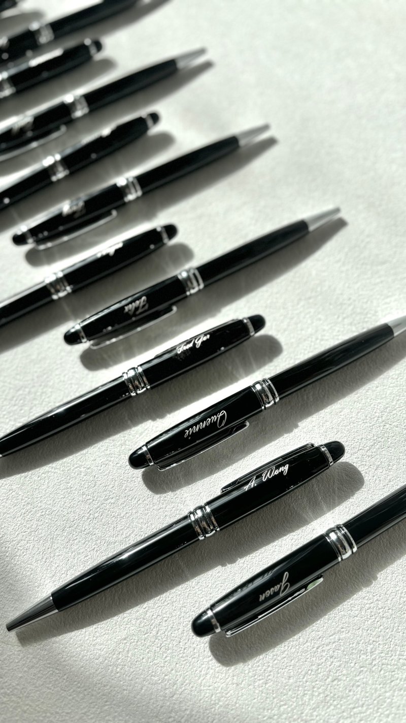 moonism 名字刻印 钢琴黑色笔  兄弟礼物 - 钢珠笔 - 其他材质 