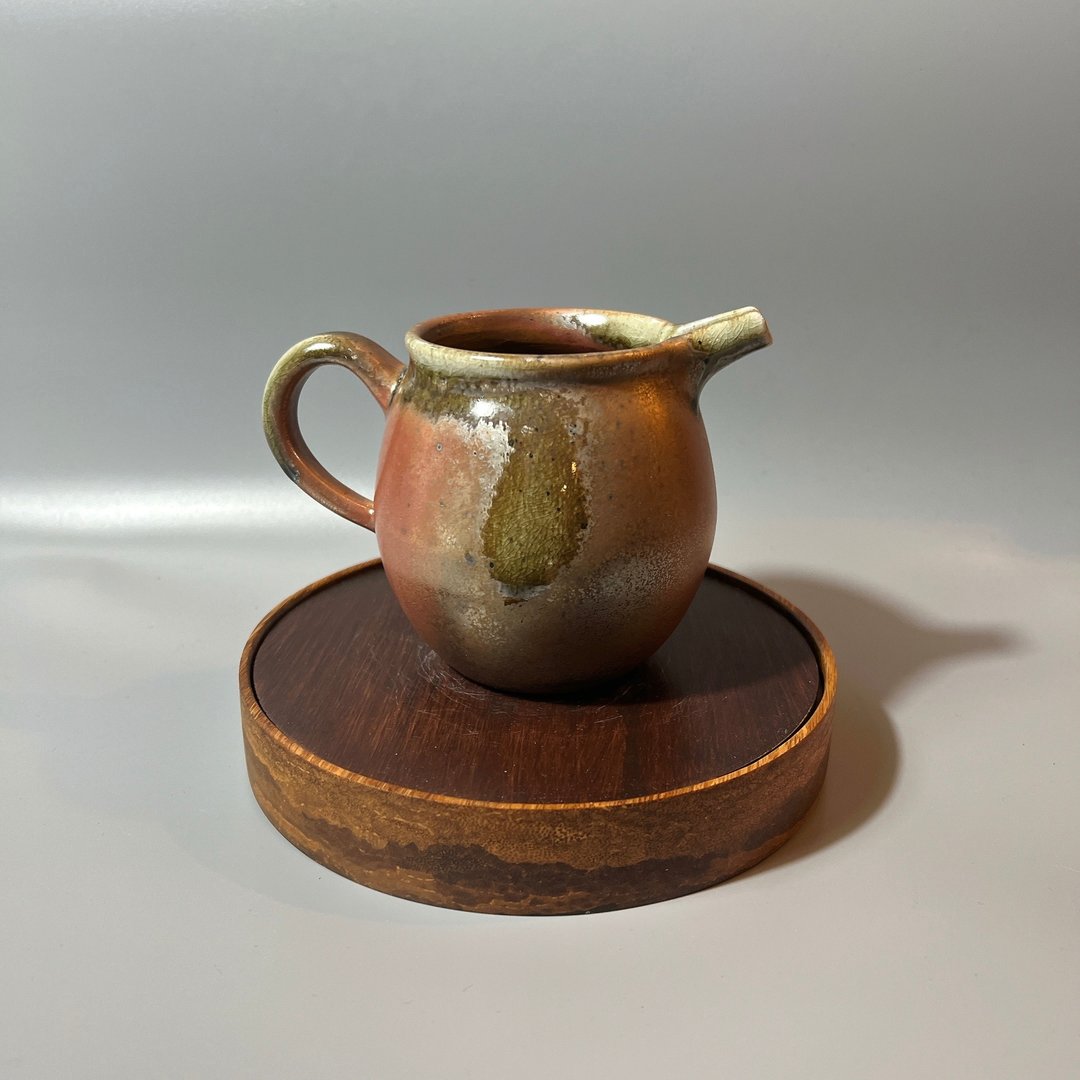 柴烧落灰金彩茶海 / 公道杯 / 小平凡手作 - 茶具/茶杯 - 陶 