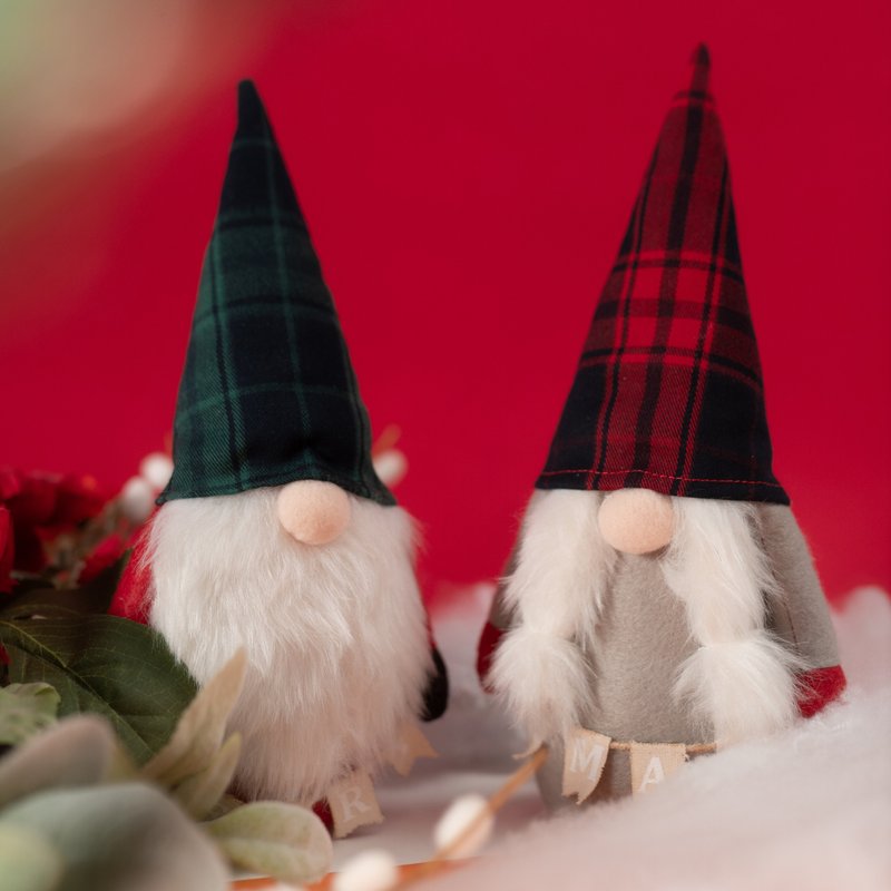 Merry X'mas Garland Gnome Decor|圣诞摆饰|交换礼物|24小时出货 - 摆饰 - 棉．麻 多色