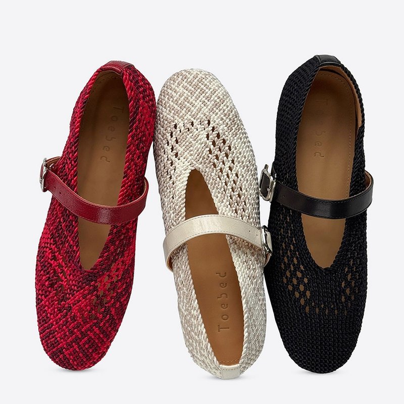 鏤空編織瑪麗珍鞋 | 一字帶扣芭蕾款 | 舒適西班牙手工鞋 - 玛莉珍鞋 - 真皮 多色