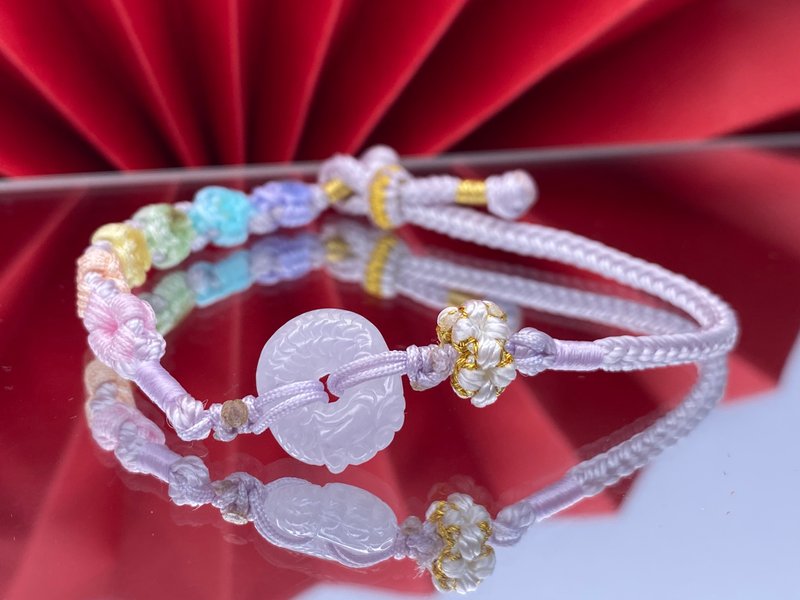 期间限定 - 翡翠龙环手编手绳 - 手链/手环 - 宝石 