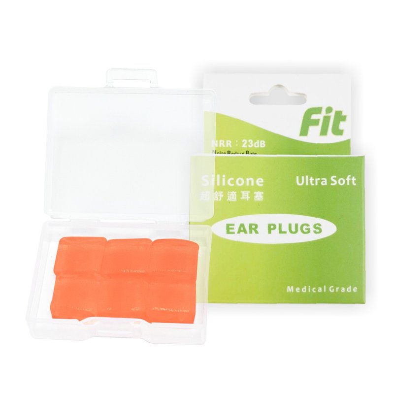 【FIT】硅胶耳塞-橘色6入  柔软可塑 隔音防噪 睡眠  -  内付收纳 - 其他 - 硅胶 绿色