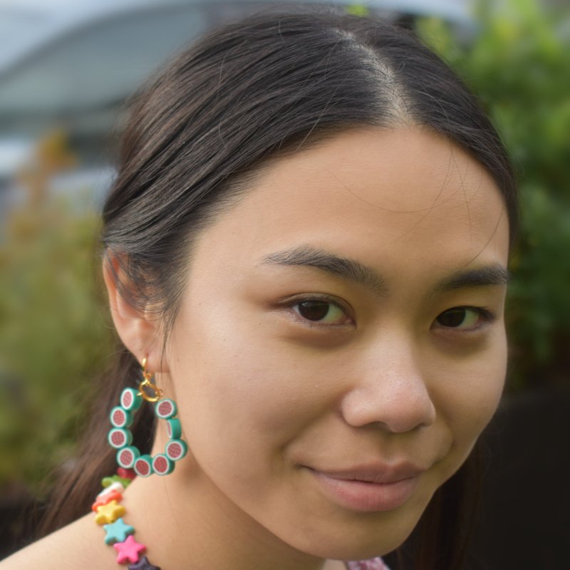 Watermelon hoop earrings | by Ifemi Jewels - 其他 - 其他材质 金色