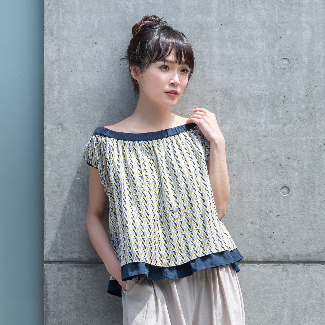 Ángeles-大女孩-落肩上衣 - 女装上衣 - 棉 
