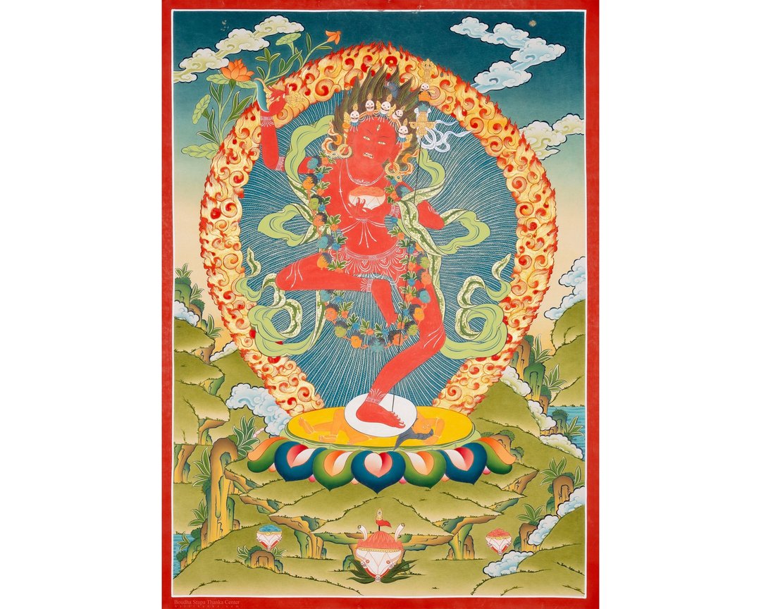 神圣的多杰帕莫唐卡画  提升您的灵性装饰 - 墙贴/壁贴 - 其他材质 多色