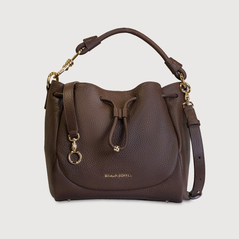 【免费赠送送礼提袋】诺蒂斯 大水桶包-培土棕/BF863-32-POS - 侧背包/斜挎包 - 真皮 咖啡色