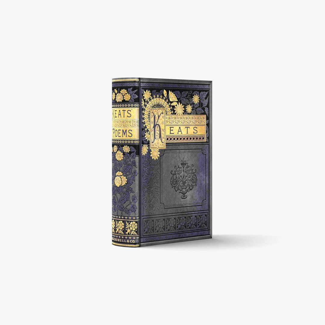 fake book box / POEMS I-KEATS-A【XS / 1 book】| 3D papercraft, PDF template - 图文模板设计 - 其他材质 