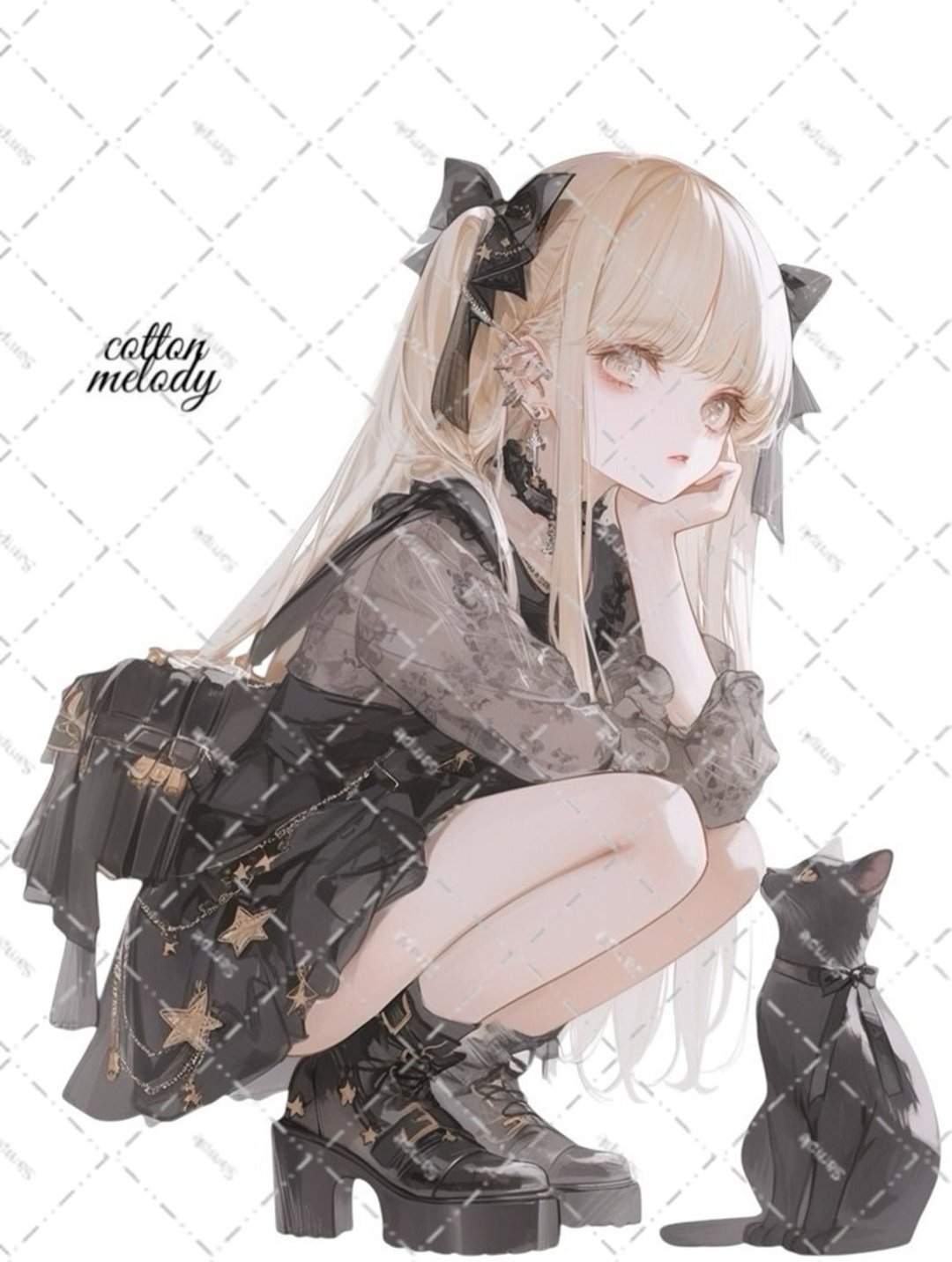 原创贴纸 no.6377 人物贴纸 原创贴纸 人像贴纸 女孩贴纸 原创人物贴纸 - 贴纸 - 纸 