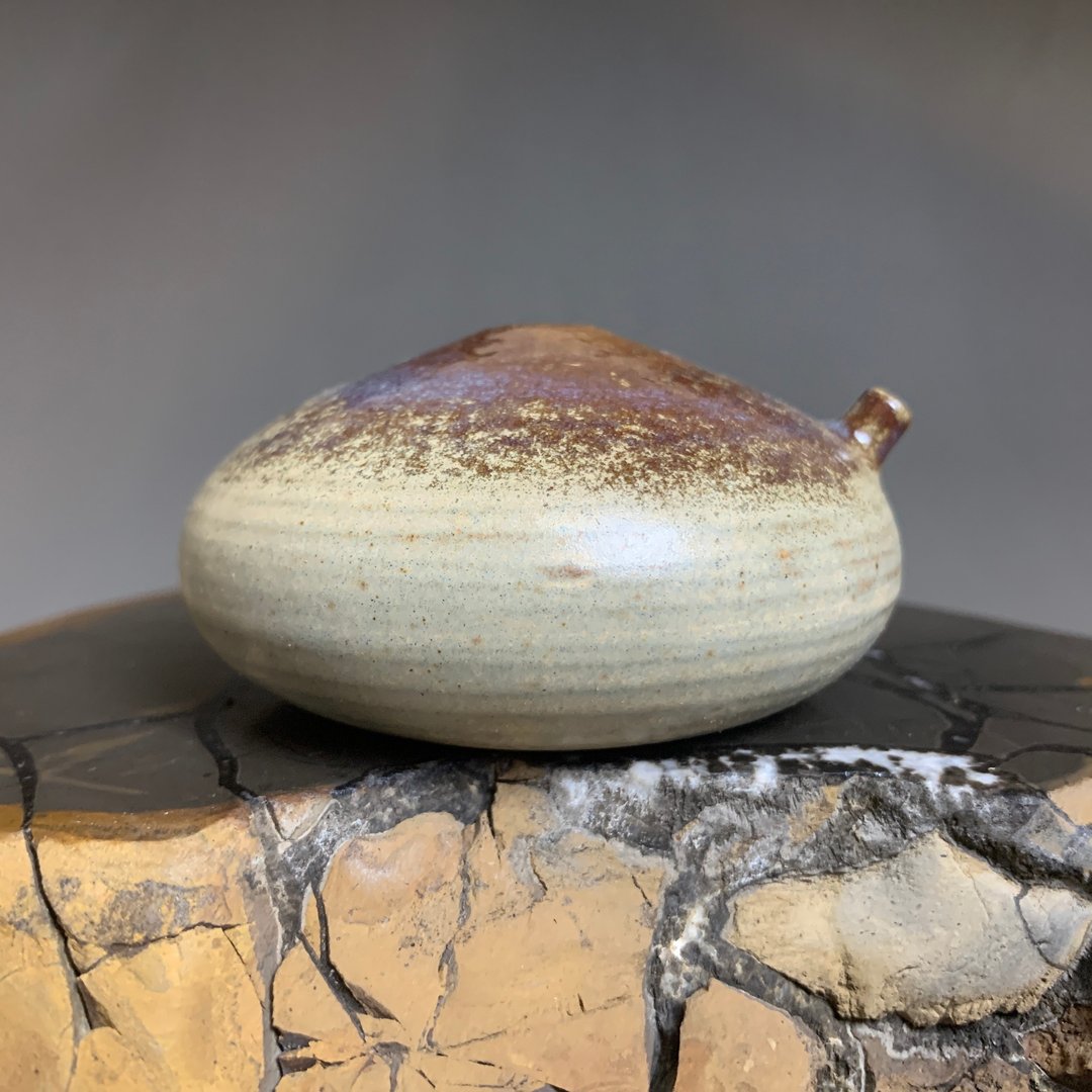 台湾【陶烧釉变】手拉坯水滴砚滴(大)15 - 其他 - 陶 咖啡色