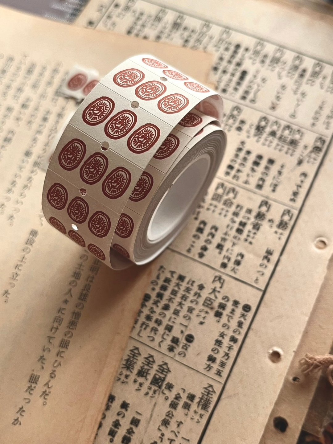 红龟粿 / 标签贴纸卷 - 贴纸 - 纸 