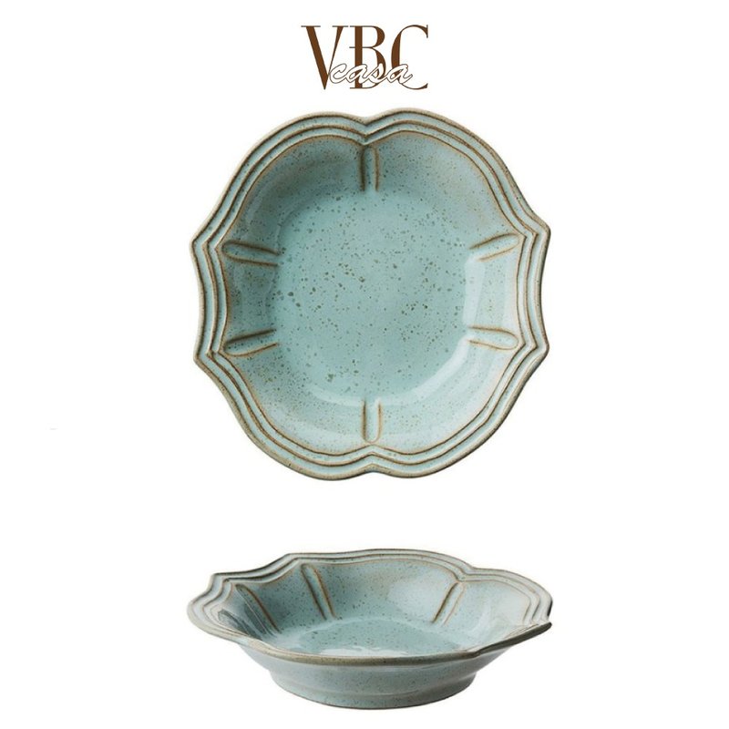 意大利VBC casa FONDACO系列 24cm汤盘 蒂芬妮绿 - 盘子/餐盘/盘架 - 陶 绿色