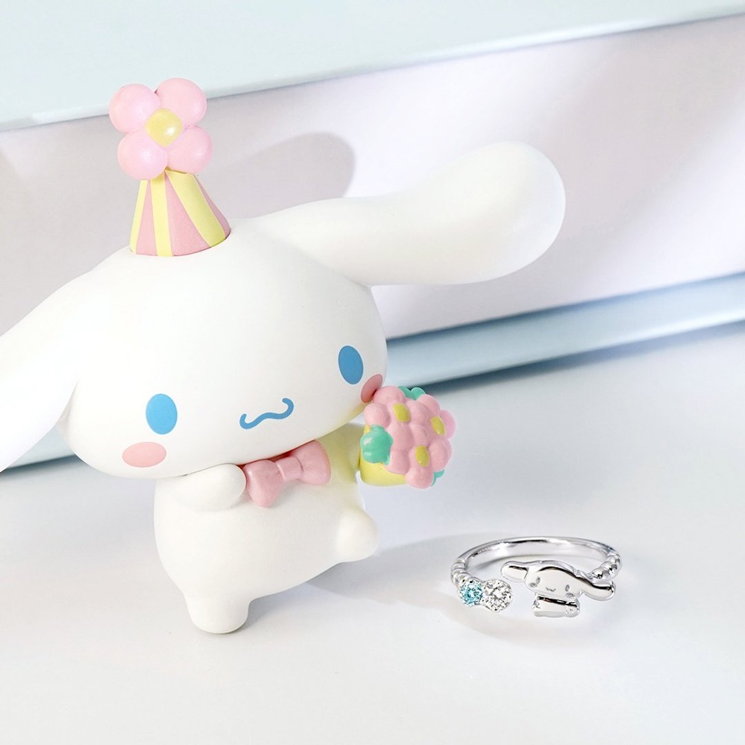 Small Gift for U系列-Cinnamoroll 大耳狗喜拿礼物纯银戒指 - 戒指 - 纯银 银色