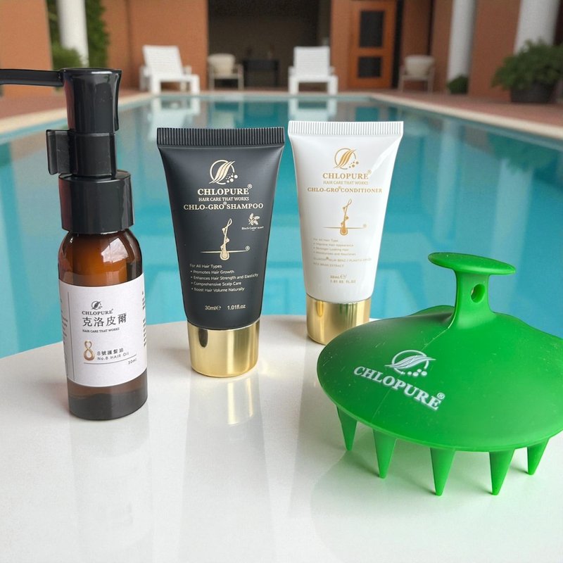 【英国品牌CHLOPURE】 洗 . 润 . 护 30ml 轻装旅行组 - 润发用品 - 环保材料 白色