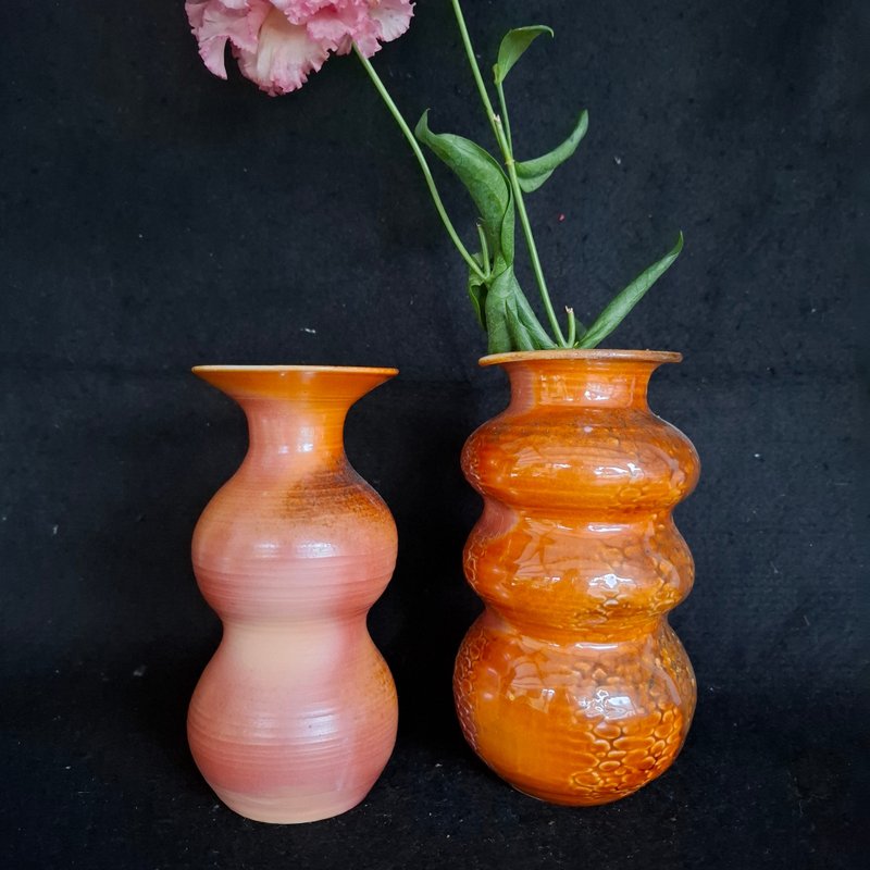 柴烧火焔花器 - 花瓶/陶器 - 陶 