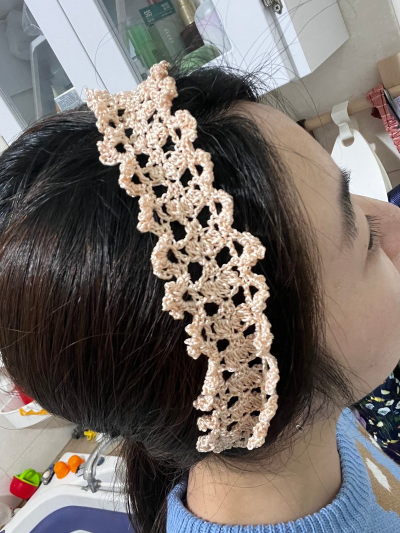 蕾丝发带 宝宝发带 大人发带 头饰 宝宝写真道具 - 发带/发箍 - 其他人造纤维 白色