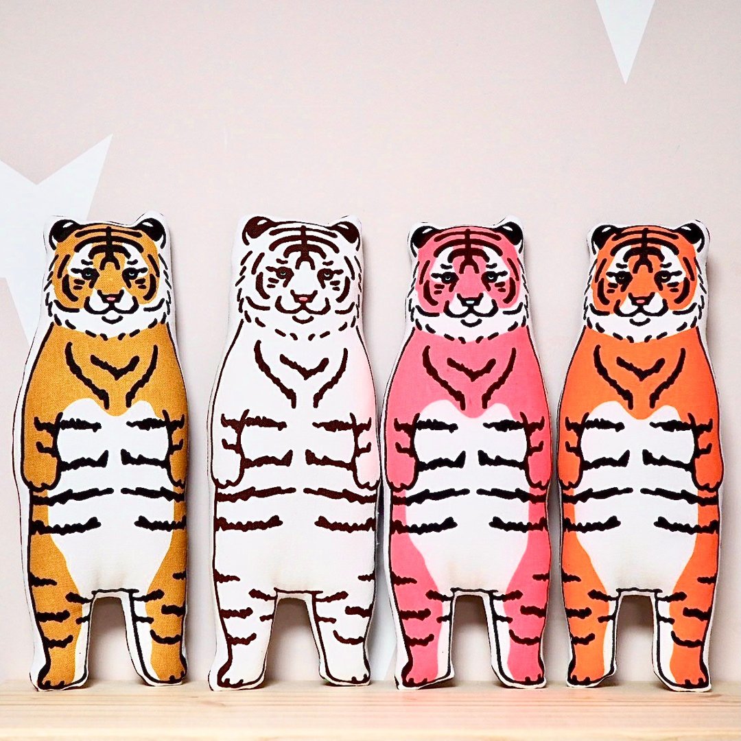 Little tiger plush - 玩偶/公仔 - 棉 白色