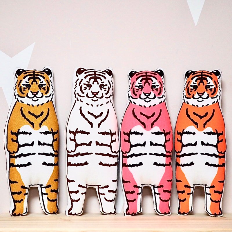 Little tiger plush - 玩偶/公仔 - 棉．麻 白色