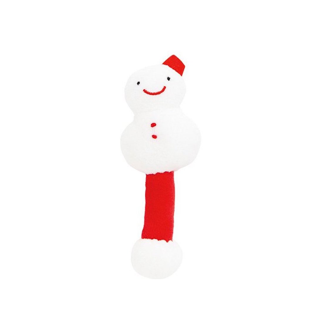 Y-9305 Rattle Snowman Snowman Made in Japan - 玩具/玩偶 - 棉．麻 白色
