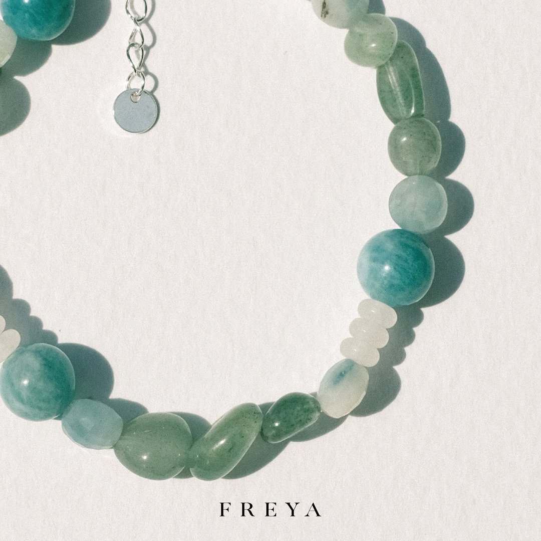 FREYA 天河石手链-东陵石 天河石 亚马逊石 勇气财富宝石 自信 - 手链/手环 - 水晶 
