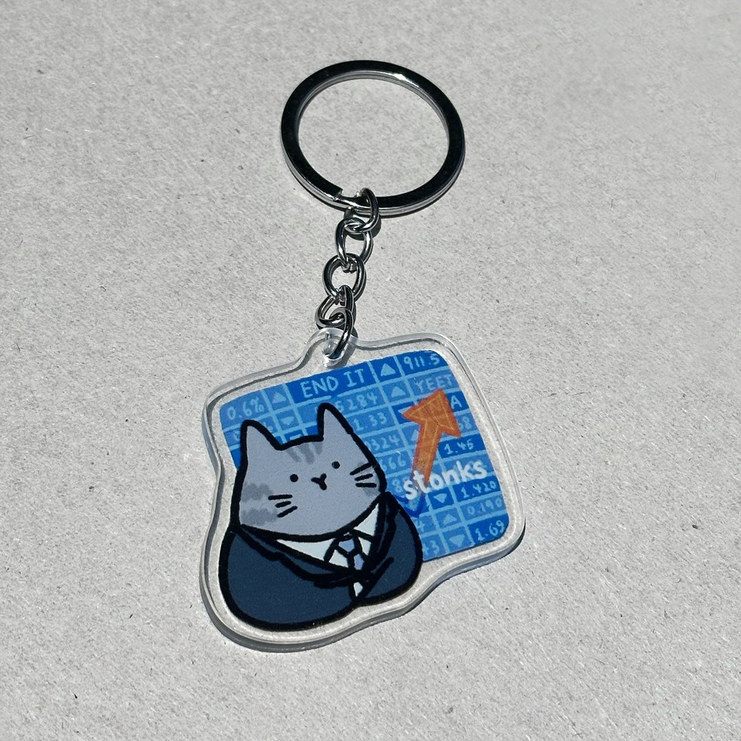华尔街商务猫 压克力钥匙圈 - 钥匙链/钥匙包 - 压克力 