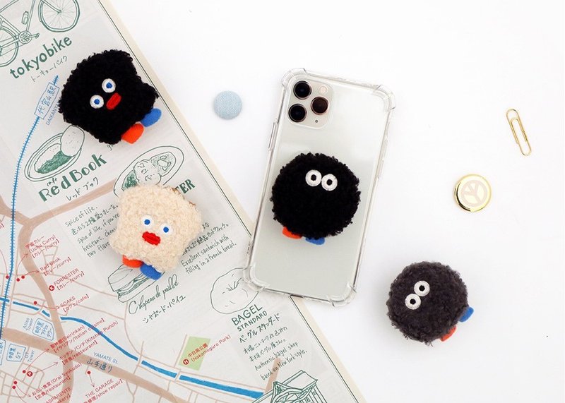 Romane Brunch brother 早午餐兄弟 pompom 手机贴 手机支架贴 - 手机配件 - 硅胶 