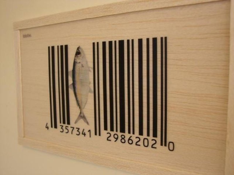 Fish barcode - 墙贴/壁贴 - 木头 