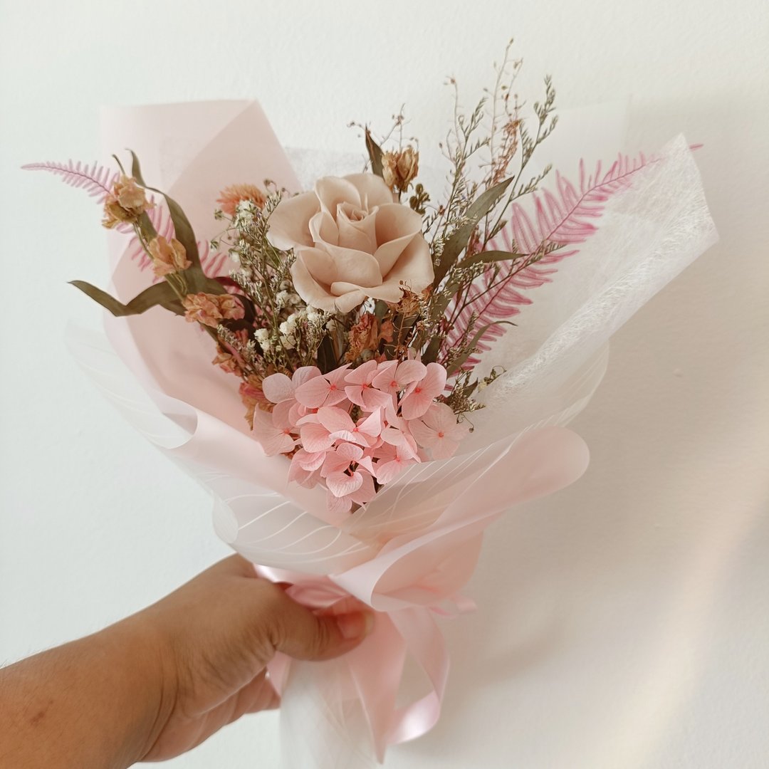 邱比特玫瑰永生干燥花束 结婚求婚告白捧花生日毕业花束礼物七夕 - 干燥花/捧花 - 植物．花 多色