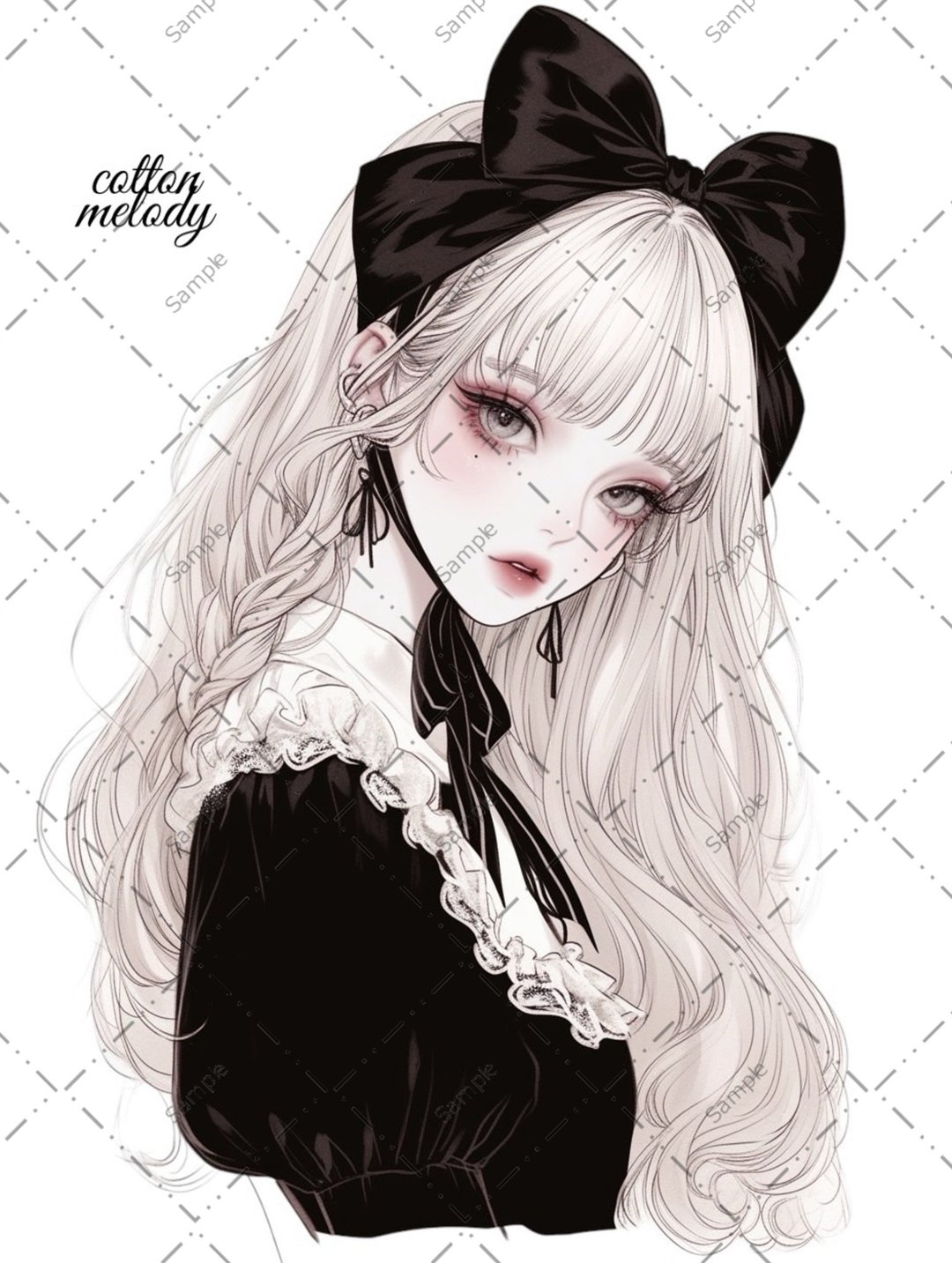 original sticker no.978A 人物贴纸 原创贴纸 人物贴纸 女孩贴纸 原创人物贴纸 - 贴纸 - 纸 