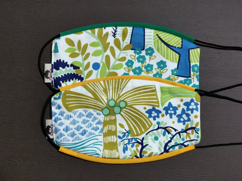 毛巾布轻薄型口罩  舒适透气  戴二层也不闷热 - 口罩 - 棉．麻 绿色