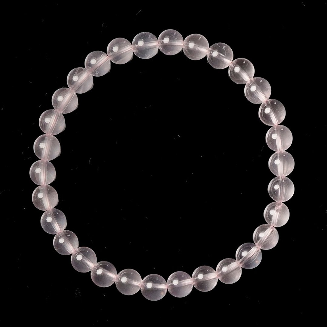 【正佳珠宝】粉晶 顶级透体星光粉晶 5.8-6.3mm 粉晶手珠 - 手链/手环 - 半宝石 多色