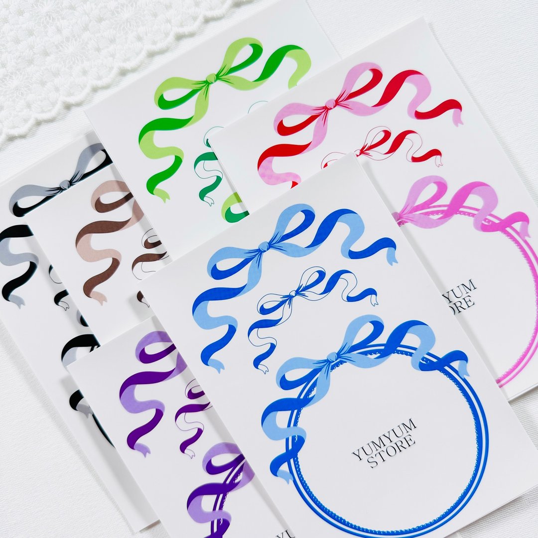 缎带装饰圈纸贴纸 - 贴纸 - 其他材质 