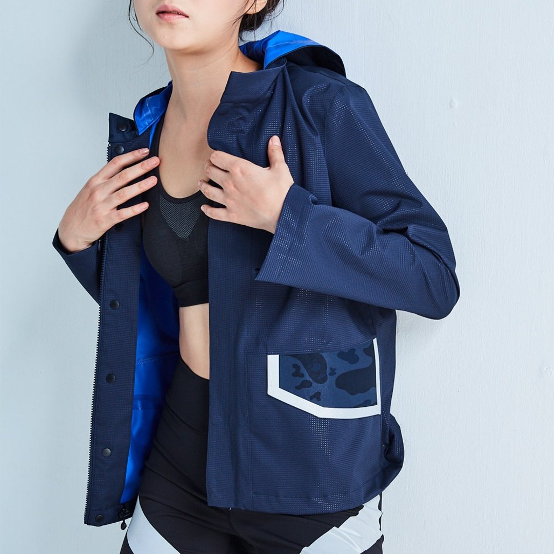 科技未来感深蓝外套 /(181JK3BL03) - 女装休闲/机能外套 - 聚酯纤维 