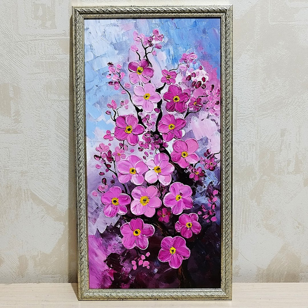 樱花原始绘画纹理樱花艺术适合您的墙壁 - 墙贴/壁贴 - 压克力 多色
