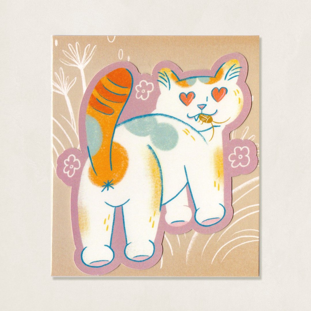 猫岛日常贴纸 / 早安咬猎物 - 贴纸 - 纸 多色