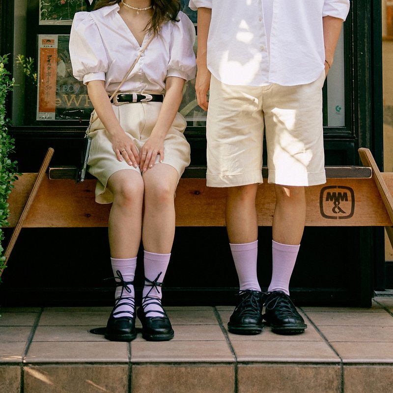 DAILYWEAR-莫代尔棉-香芋紫 - 袜子 - 棉．麻 紫色