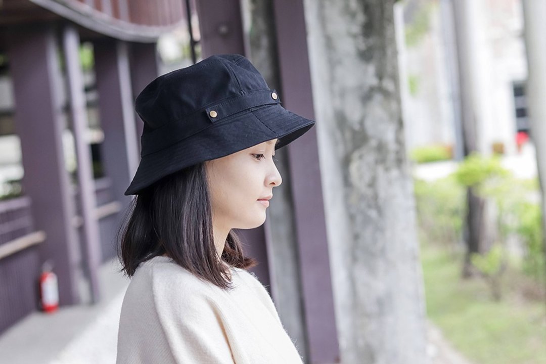 Unni俏丽短檐渔夫帽-防水.速干.遮晒-渔夫帽.遮阳帽.帽子.登山帽s - 帽子 - 棉 黄色