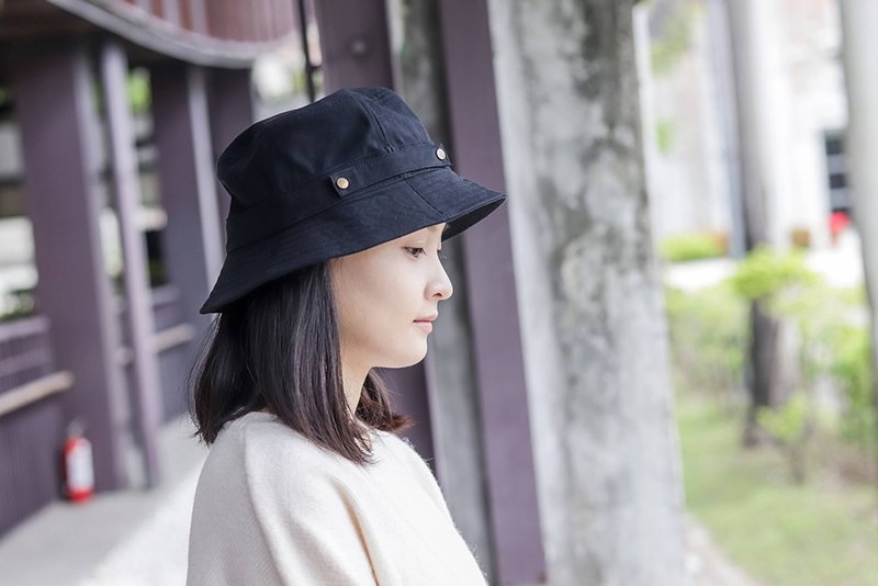 Unni俏丽短檐渔夫帽-防水.速干.遮晒-渔夫帽.遮阳帽.帽子.登山帽s - 帽子 - 棉．麻 黄色