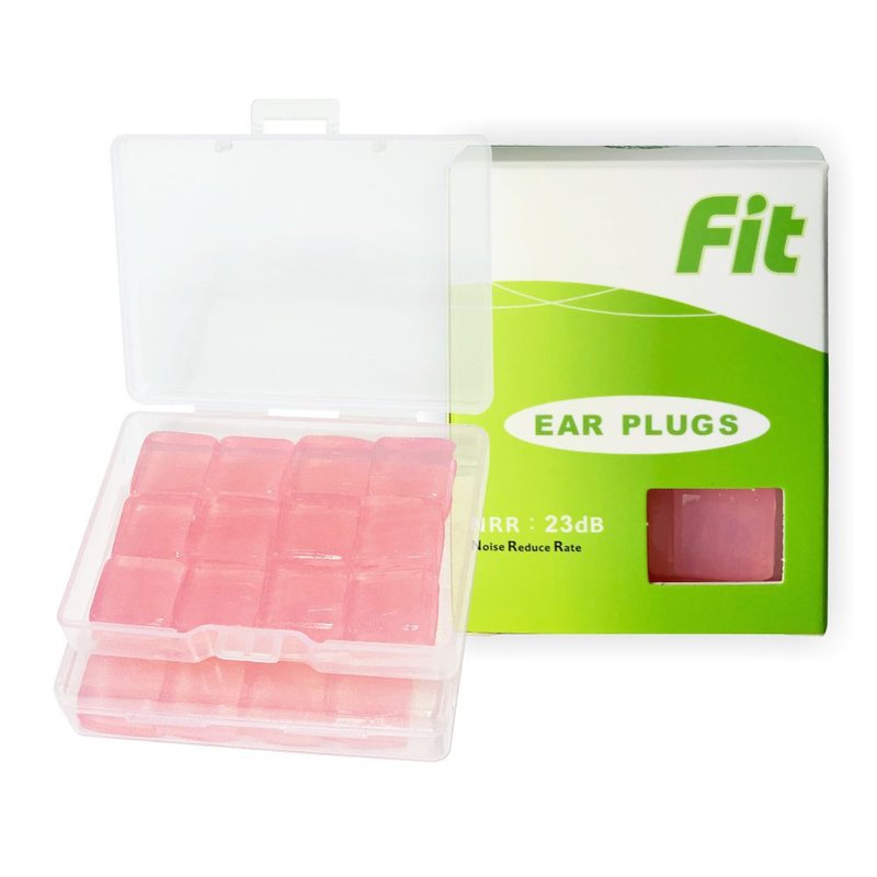 【FIT】硅胶耳塞-粉色24入柔软可塑 隔音防噪 睡眠 -内付收纳盒 - 其他 - 硅胶 粉红色