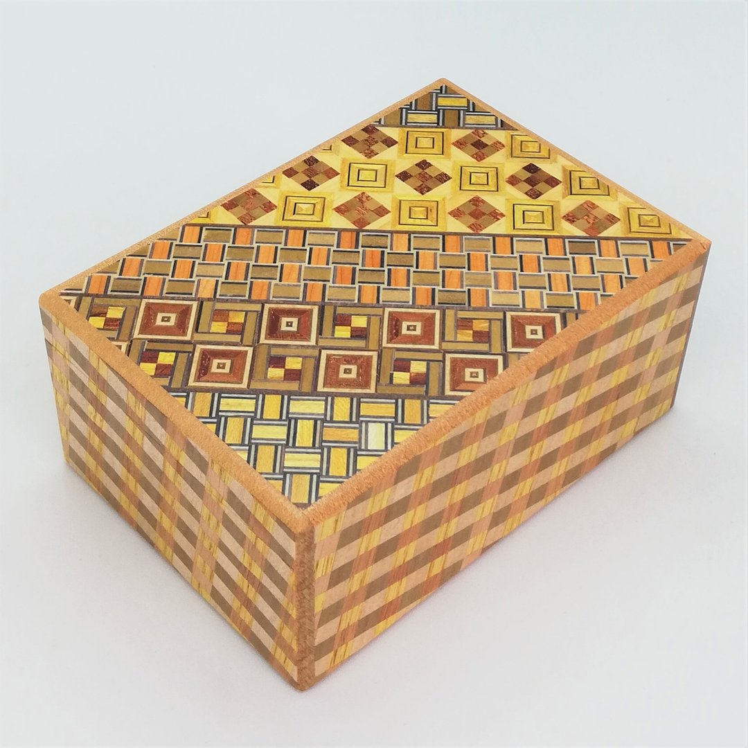 4 sun 12 steps Japanese puzzle box Himitsu-bako Hakone Yosegi-zaiku Japan - 其他 - 木头 
