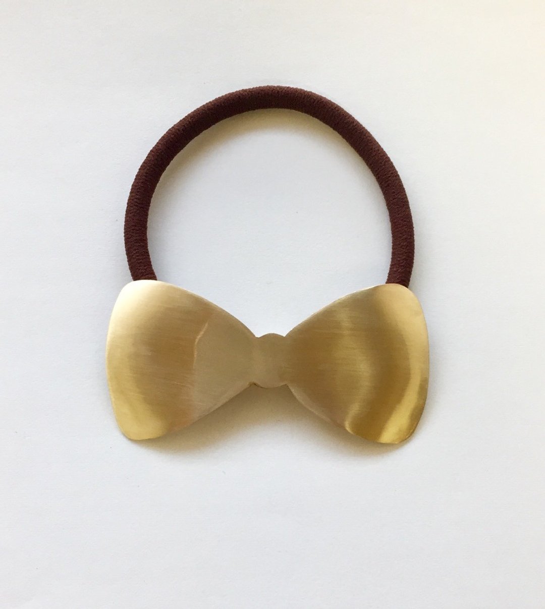Ribbon hair gomme brass ribbon hair rubber - 发饰 - 其他金属 金色