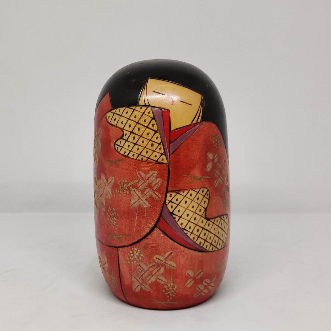 Creative kokeshi doll by Miyashita Hajime - 玩偶/公仔 - 木头 红色