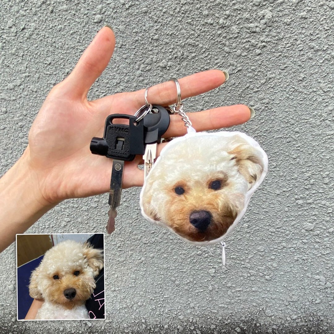 布偶钥匙圈 | 小抱枕 | 纪念 | 狗 | 猫 | 8cm - 玩偶/公仔 - 棉 
