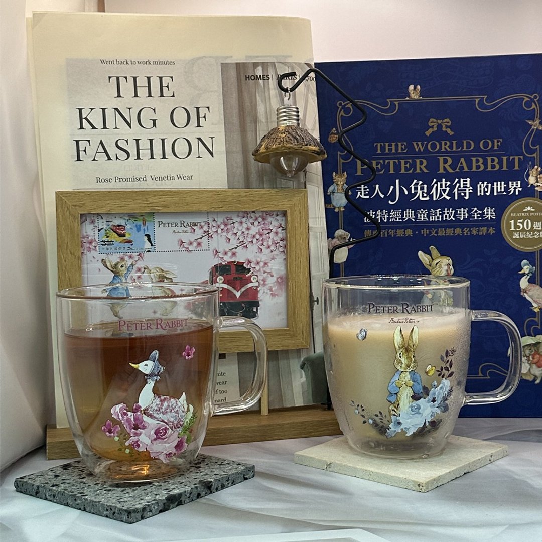 比得兔双层玻璃杯2件组/430ml - 玻璃杯 - 玻璃 