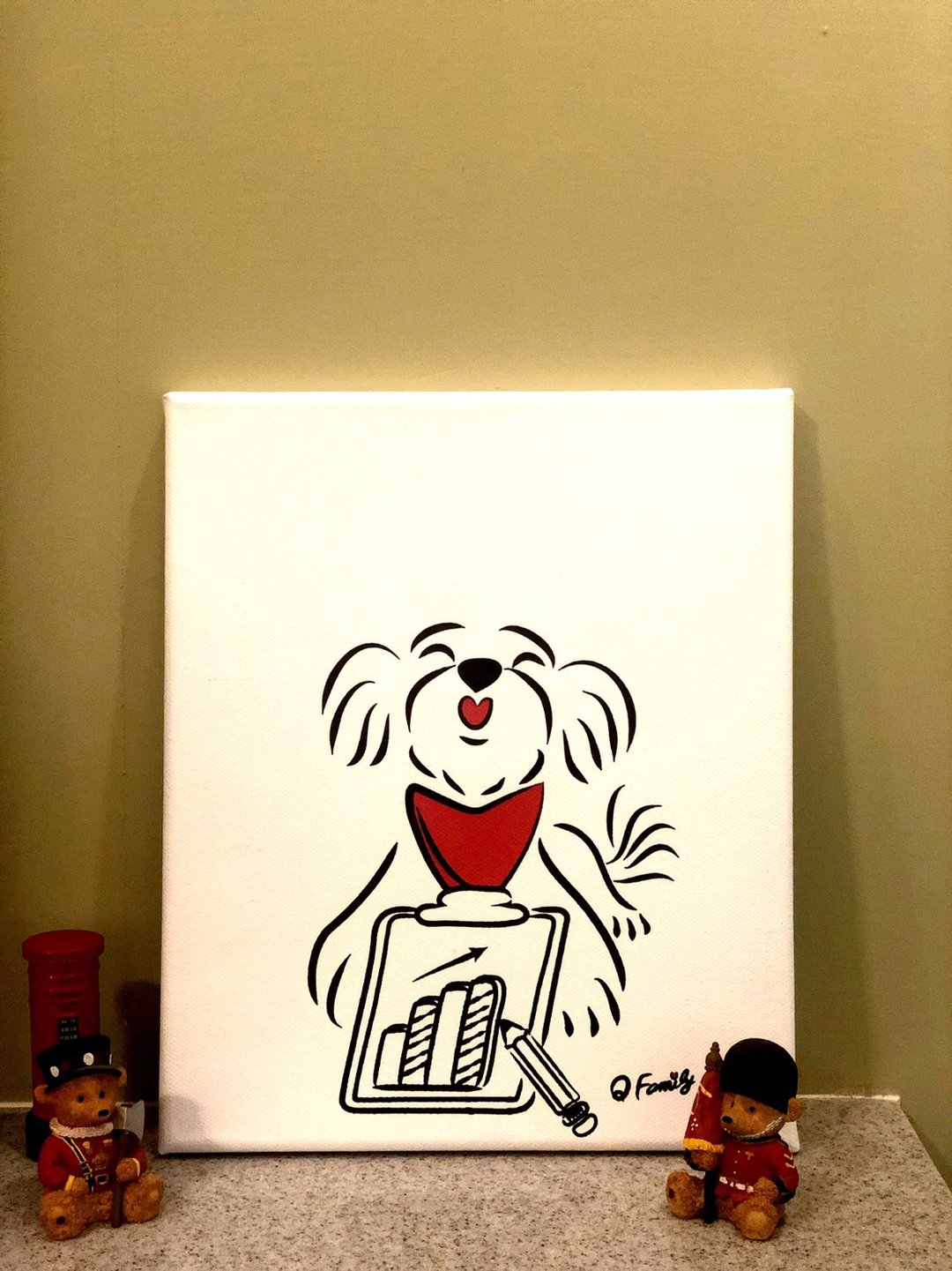 Q Family 无框画 业绩长红 还可从Q family 图库中另选图案订制 - 海报/装饰画/版画 - 棉 白色